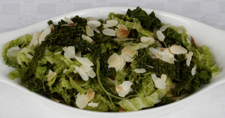 Savoy Cabbage with Almonds & Honey