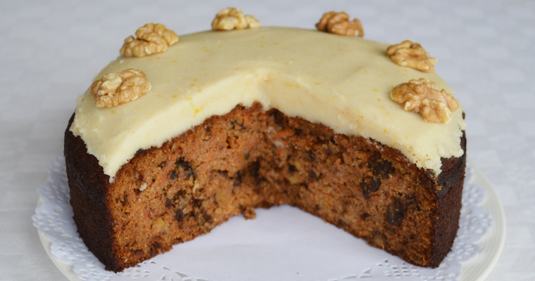 Gluten-free Carrot Cake with Dairy-free Lemon Frosting